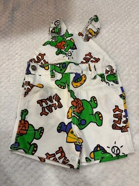 Kids Play Ball Green Print One-Piece Bodysuit